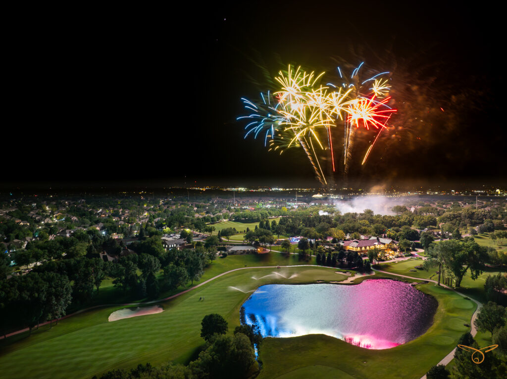 Fireworks over Shadow Ridge Golf Club